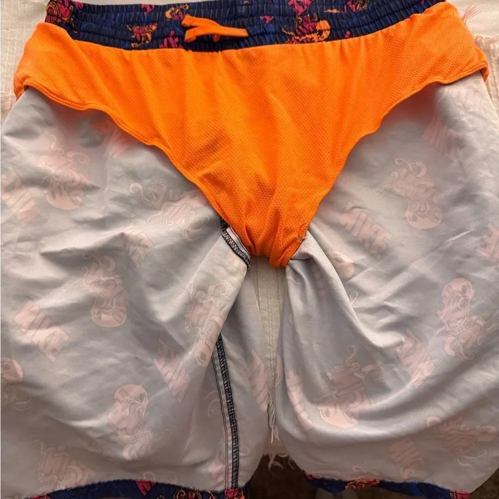 Nike Blue and Red Octopus Swim Shorts